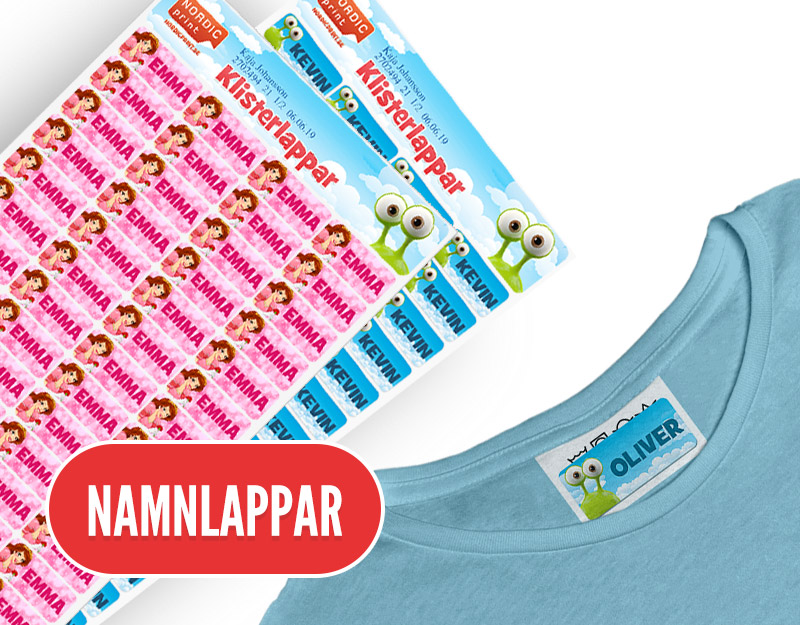Nordic print Namnlappar | Världens Tuffaste Namnlappar - Beställ her!